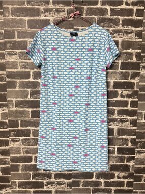Sailor Sailor Marina dress Blue white pink fish tee shirt